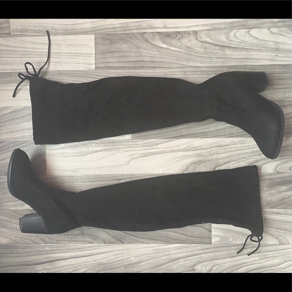 Thigh-High Forever Black Boots